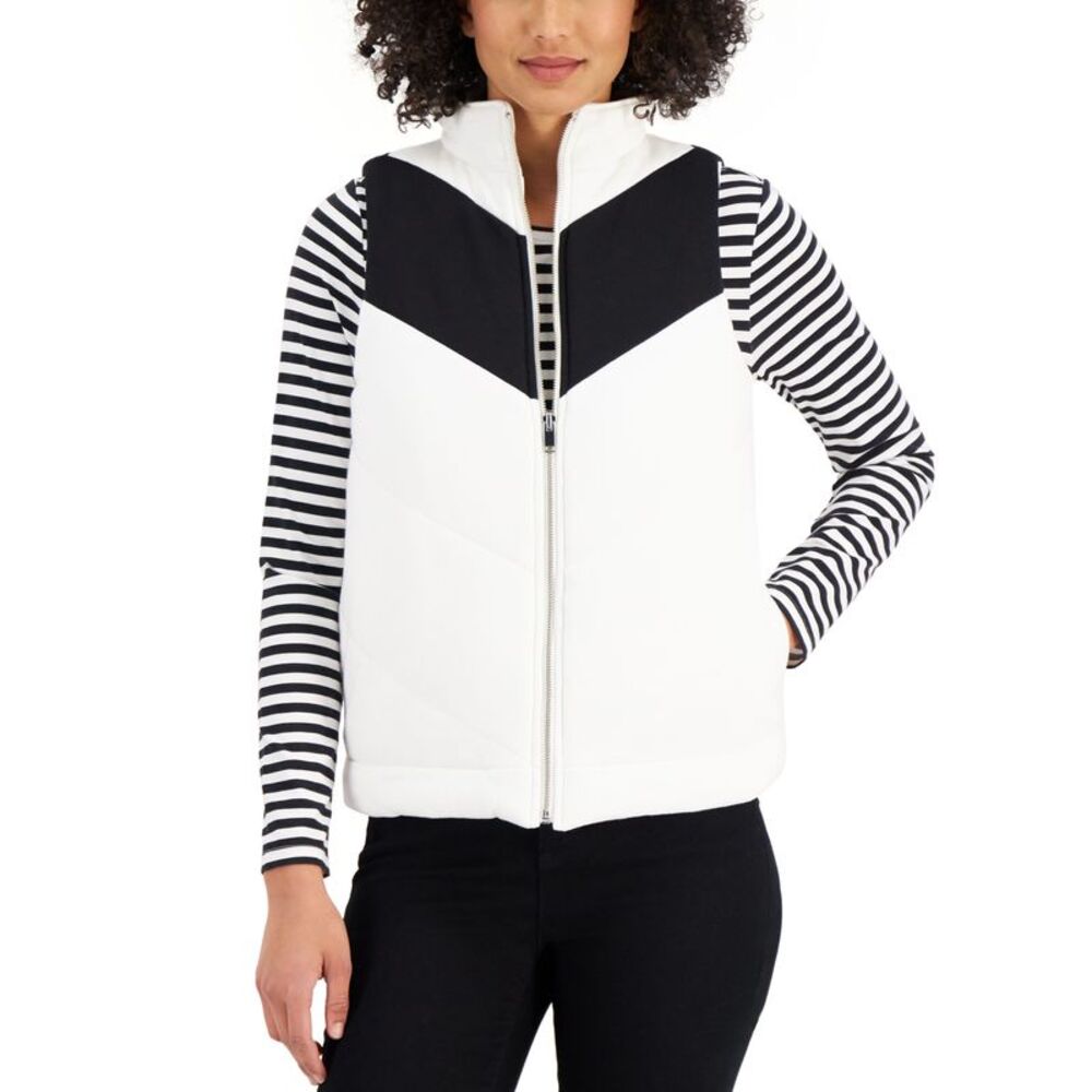 Charter Club Quilted French Terry Vest